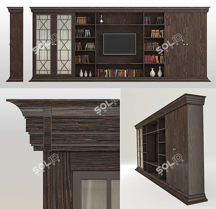 Galimberti Nino Modular Bookshelf - Designer Joe Gentile 3D model image 3