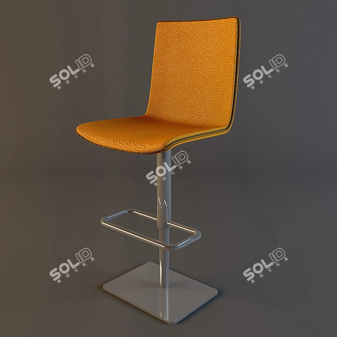 Elegant Mariposa Barstool 3D model image 1