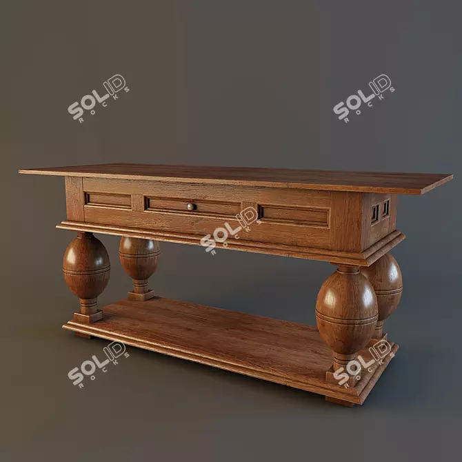 Modern Console Table | M&D Art 3D model image 1