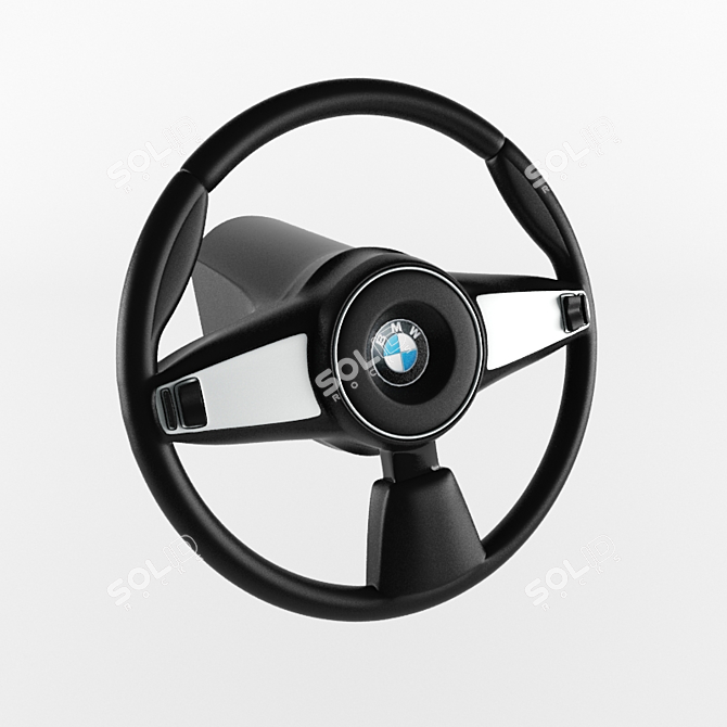 BMW Steering Wheel 3D model image 1