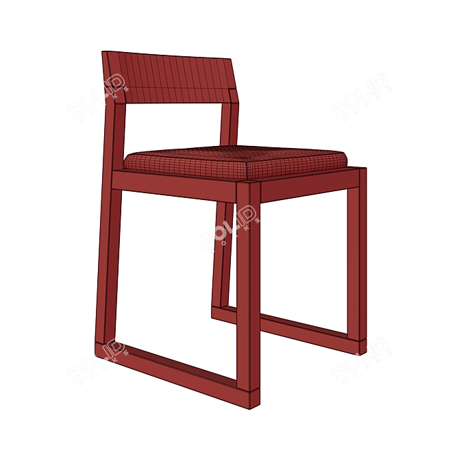 Morelato Burton Chair: Italian Elegance 3D model image 2