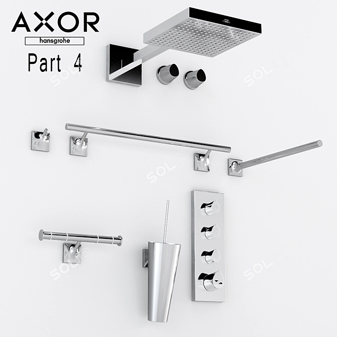 Axor Starck Organic: Elegant Bathroom Fixture 3D model image 1