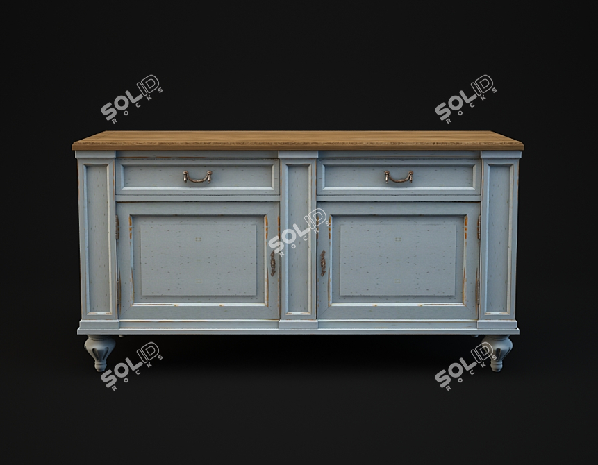 Italian Factory TONIN CASA Chest: Sleek and Spacious 3D model image 1