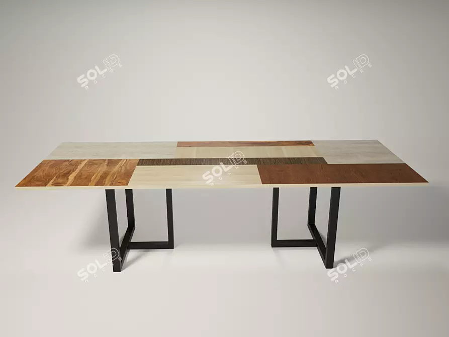 Customizable Table: 3000x1100x830h 3D model image 1