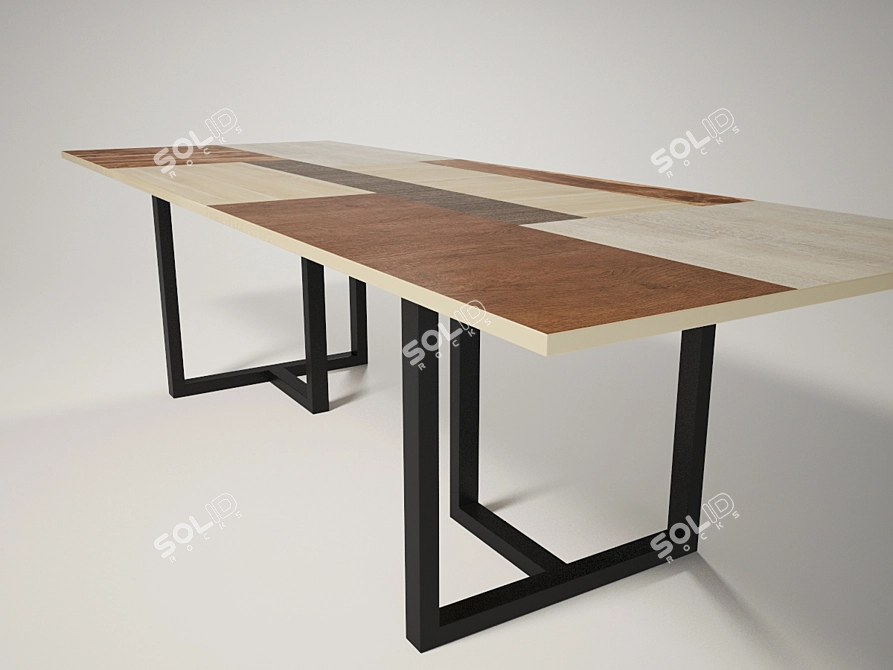 Customizable Table: 3000x1100x830h 3D model image 2