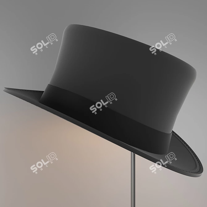 Elegant Hat Pendant Lamp 3D model image 2