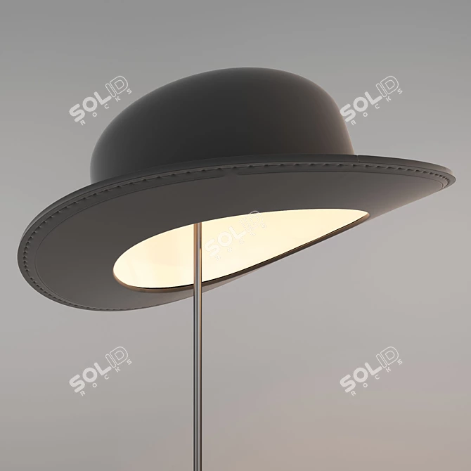 Elegant Hat Pendant Lamp 3D model image 3