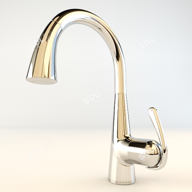 Grohe Zedra Mixer: Stylish and Efficient 3D model image 1