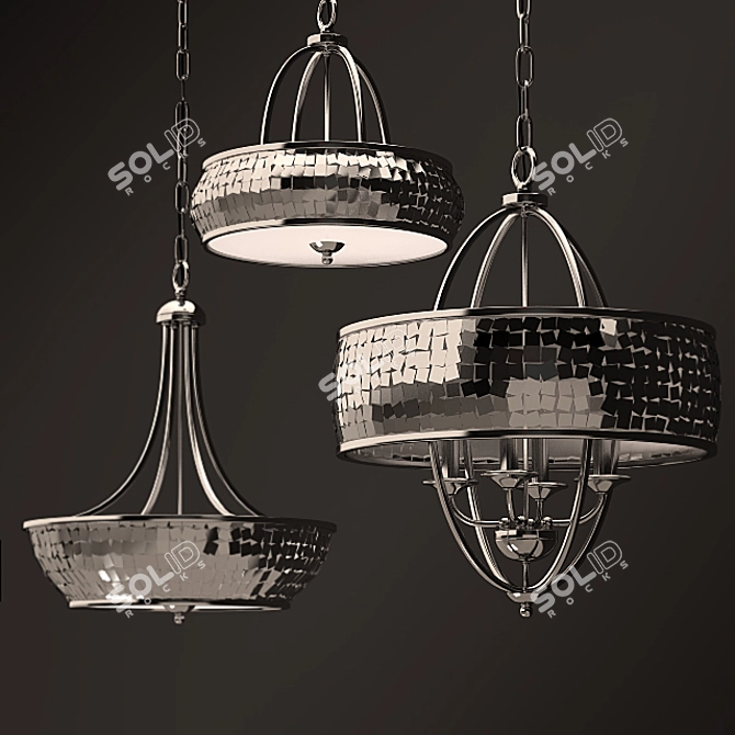 Feiss Zara Collection: Elegant Chandeliers 3D model image 2