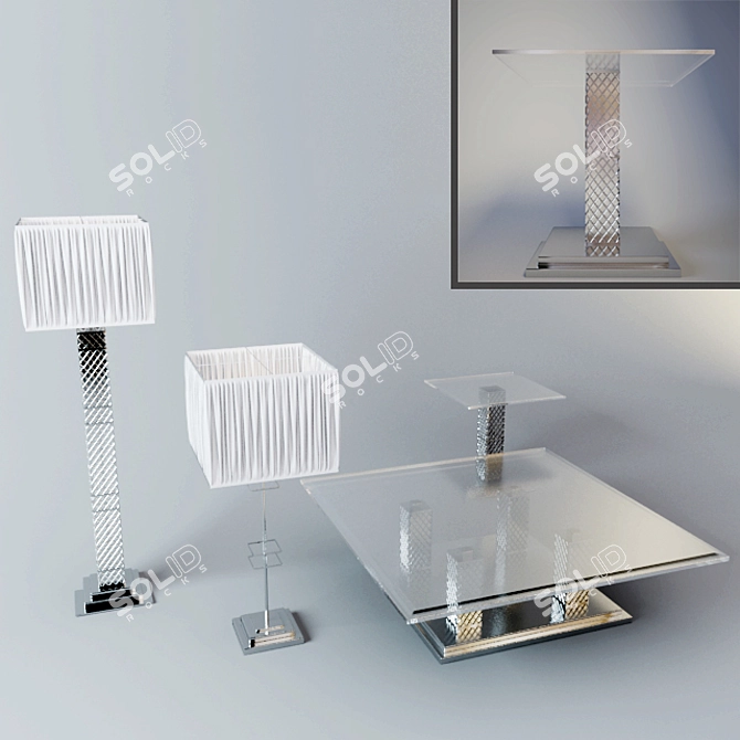 Title: Elevate Your Space with Stylish Furniture & Lighting 3D model image 1