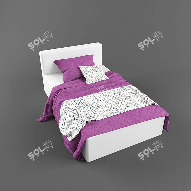 Cozy Dream Bedding Set 3D model image 1