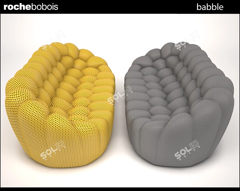  Stylish Comfort: Roche Bobois "Babble 3D model image 1