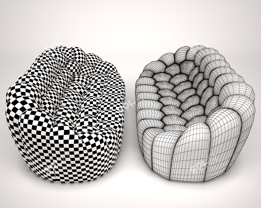  Stylish Comfort: Roche Bobois "Babble 3D model image 2