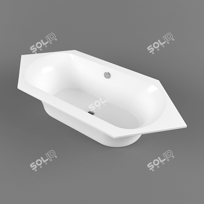 Elegant Loop & Friends Bathtub 3D model image 1