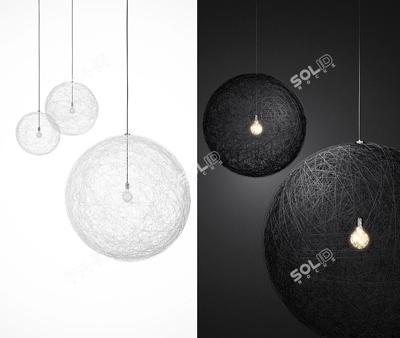 Minimalistic Moooi Light Fixture 3D model image 1