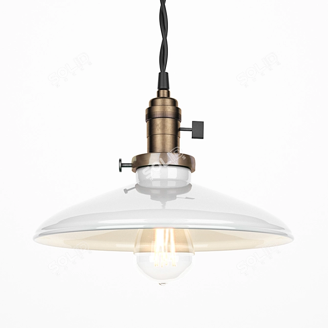 Vintage Edison Pendant Lamp 3D model image 2