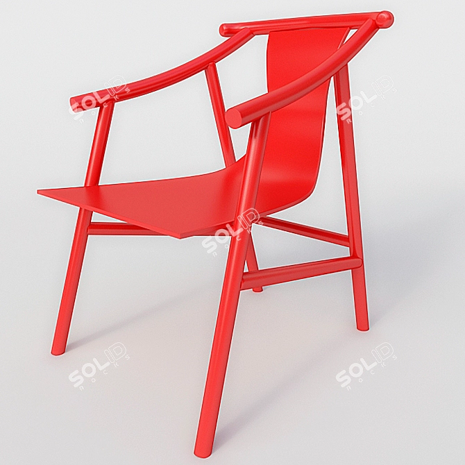 Modern Red MAGISTRETTI Chair 3D model image 1