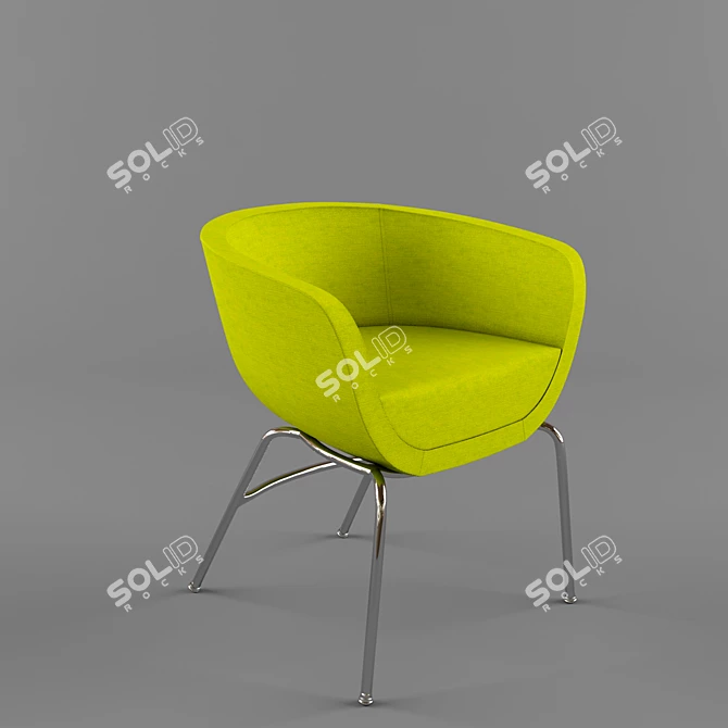 Elegant Senator Karma Chair 3D model image 1