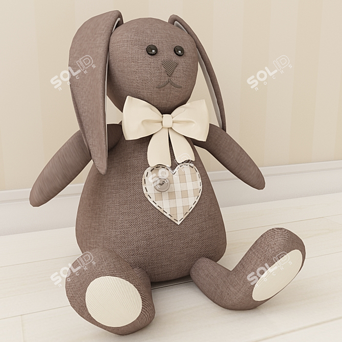 Kawaii Bunny Plush 3D model image 1