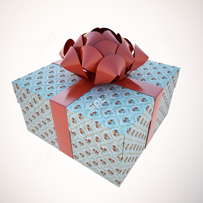 Joyful Celebration Gift Box 3D model image 1