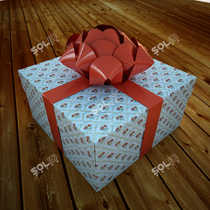 Joyful Celebration Gift Box 3D model image 3