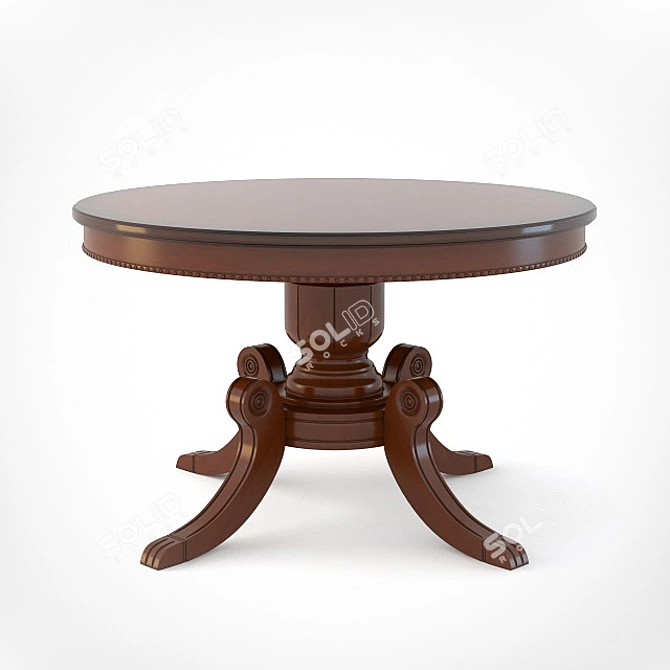 Modern JF-886 Round Dining Table 3D model image 1