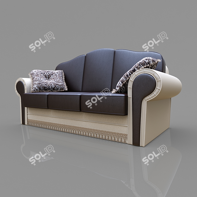 Venetian Divan: Elegant and Spacious 3D model image 1