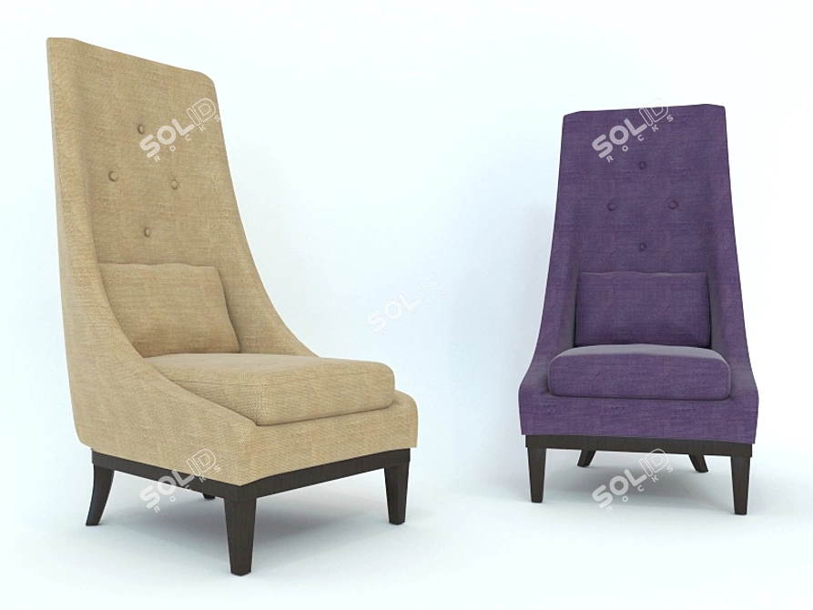 Ginevra Cozy Armchair 3D model image 1