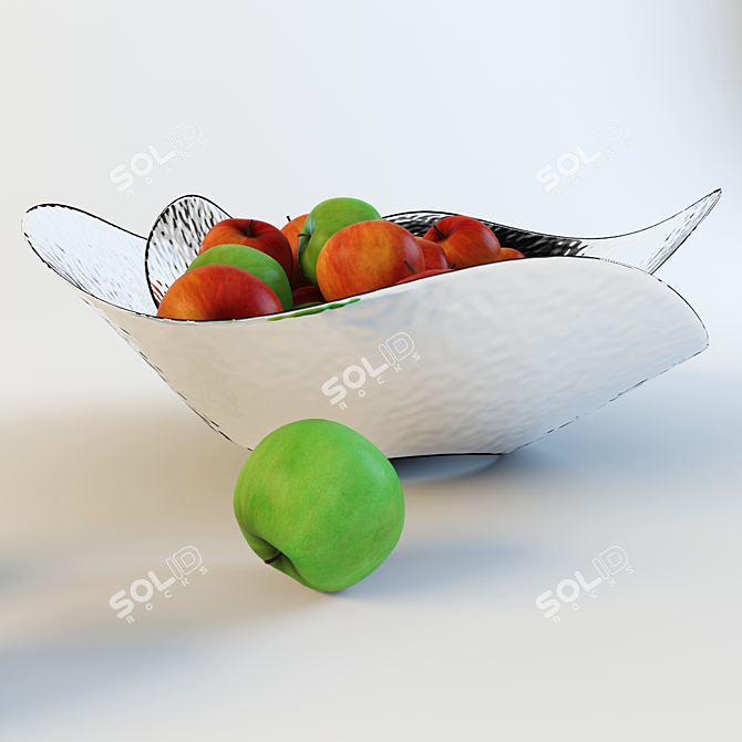 Colorful Apple Vase with Texture 3D model image 2