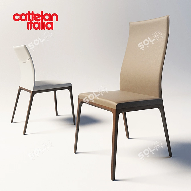 Elegant Cattelan Italia Arcadia Chair 3D model image 1