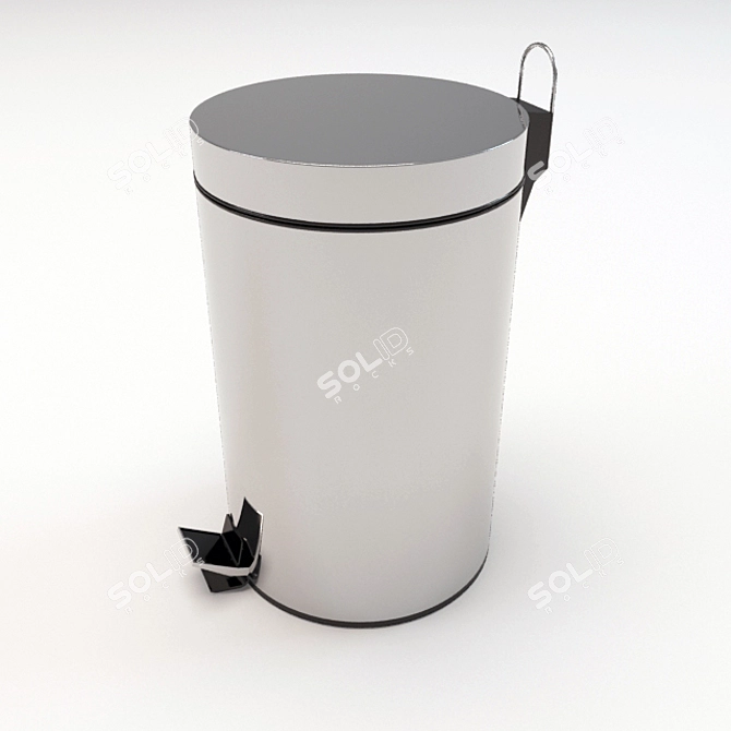 Stylish Waste Bin 3D model image 1