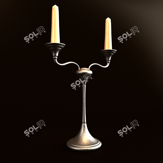 Mystic Glow: Abra Candle Holder 3D model image 1