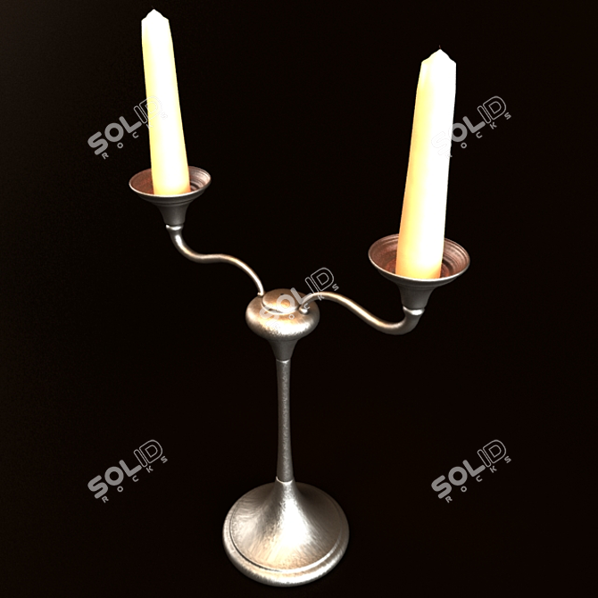 Mystic Glow: Abra Candle Holder 3D model image 2