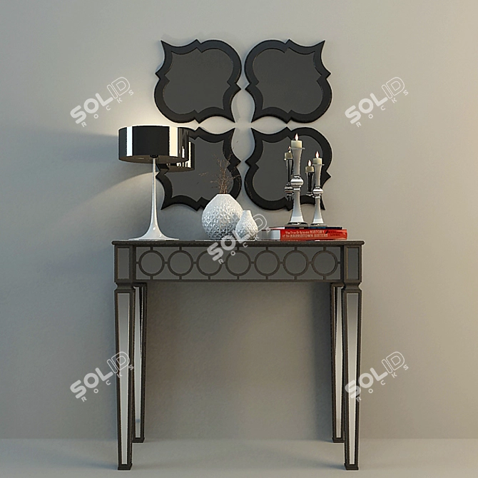 Elegant Trio Decor Set 3D model image 2