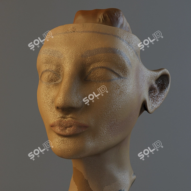 Ancient Egyptian Nefertiti Head 3D model image 3