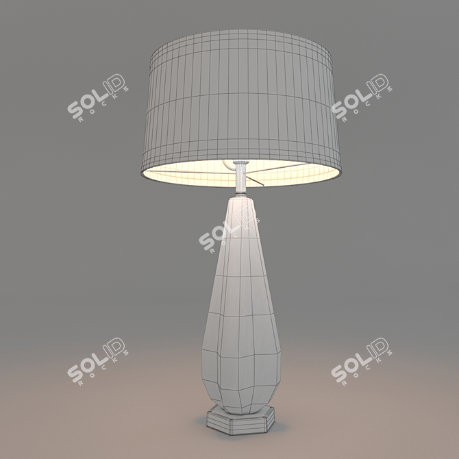 Elegant Glass Vase Table Lamp 3D model image 2