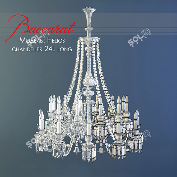 Baccarat Helios 24L: Stunning Chandelier 3D model image 1