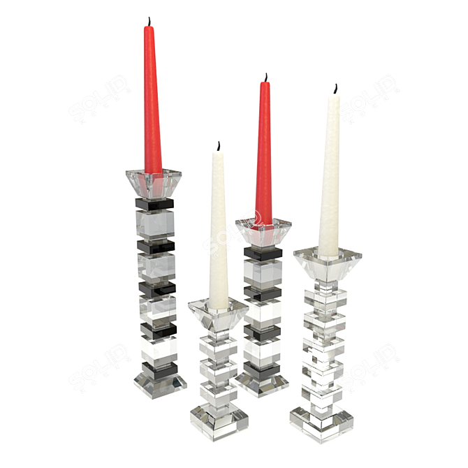 Hoff Candlesticks | Elegant Home Decor 3D model image 2