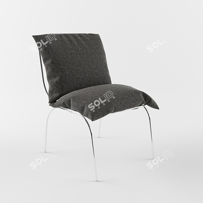 Chrome Frame Chair 3D model image 1