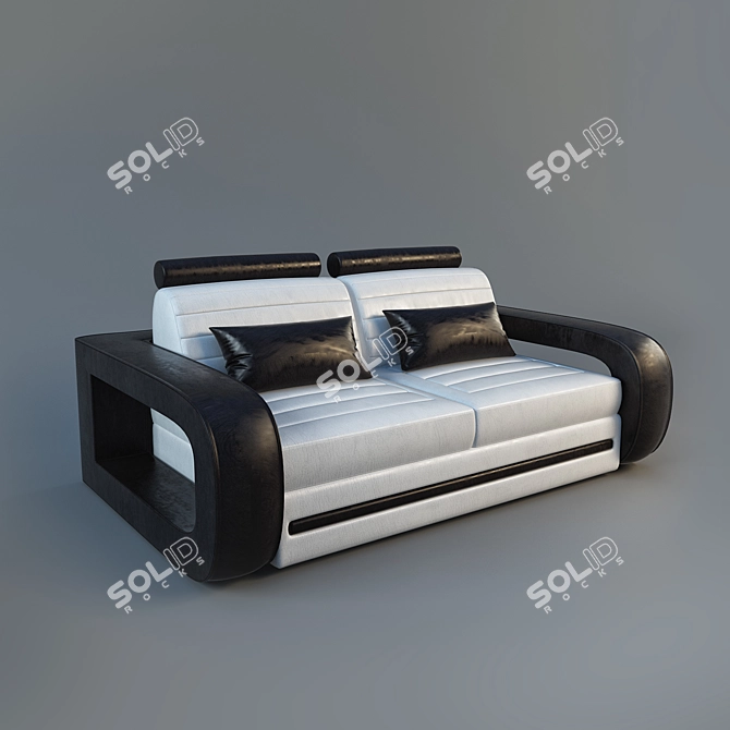 Modern Clay Sofa: 2150mm 3D model image 1