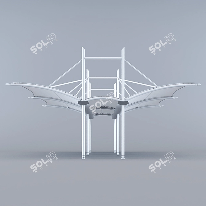 Versatile Outdoor Shade Solution 3D model image 2