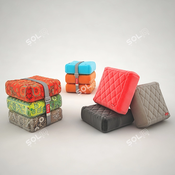 Elegant Baboesjka Ottoman by Fatboy 3D model image 1