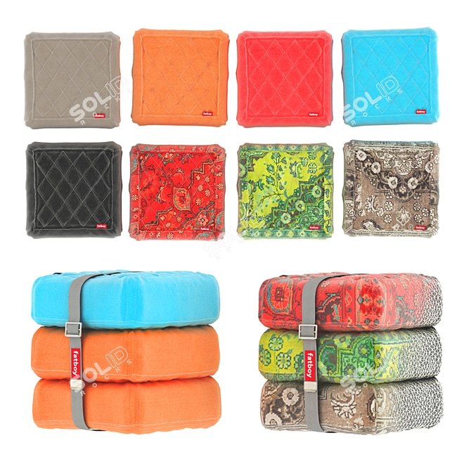 Elegant Baboesjka Ottoman by Fatboy 3D model image 3