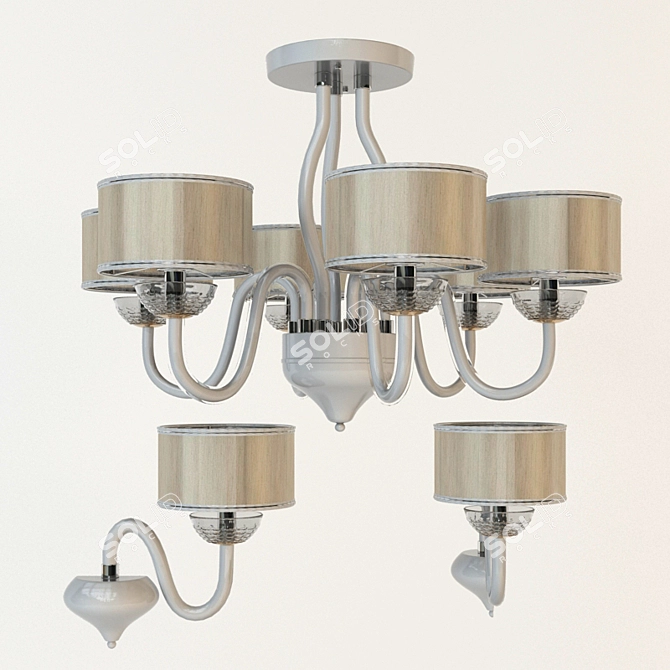 ST Luce SL130 Chandelier and Wall Sconce 3D model image 1