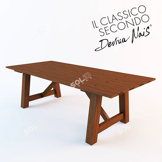 Devina Nais Castle Table: A Regal Beauty 3D model image 1