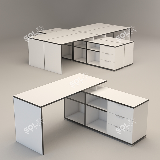 Hoff Desk 0488: Versatile, Stylish, Practical 3D model image 1