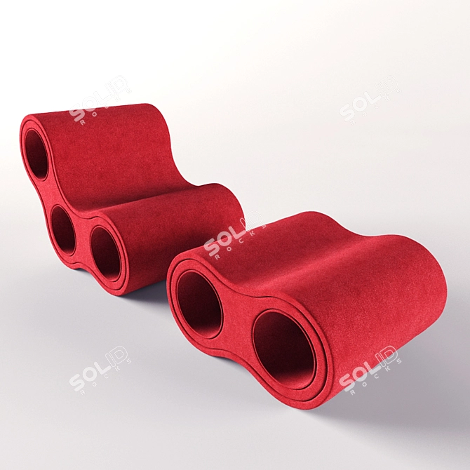 Cozy Round One Armchair: Danish Design 3D model image 1