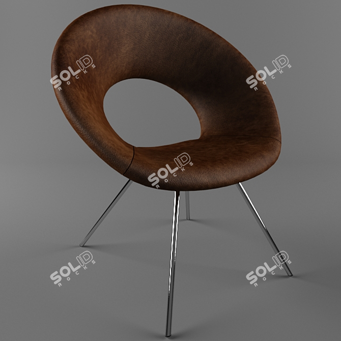 Stylish Ring Chair 3D model image 1