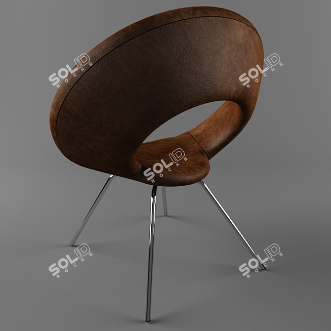 Stylish Ring Chair 3D model image 2