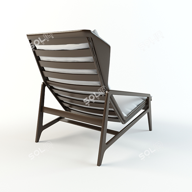 Sophisticated Modern Armchair 3D model image 2